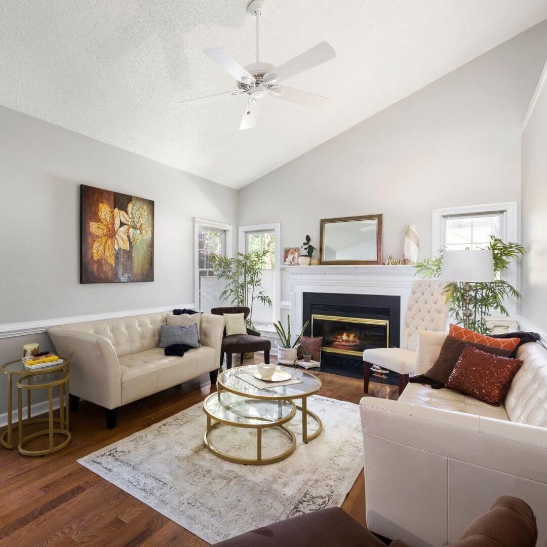 living room in modular home