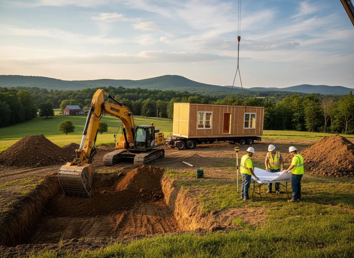 Modular Home Installation on Rural Site