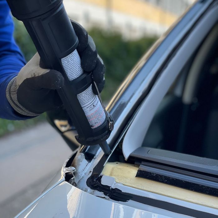 replacing a broken front windshield