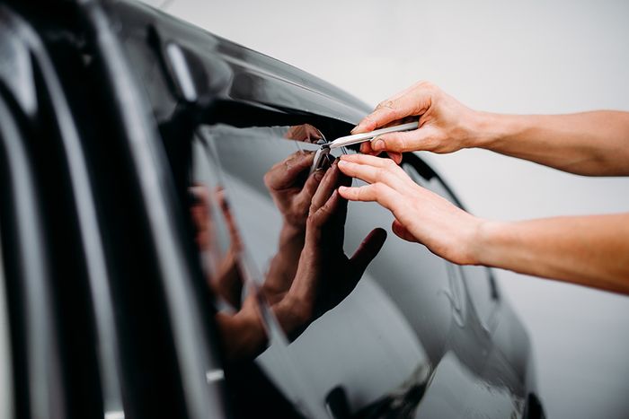 Tint being added to a window