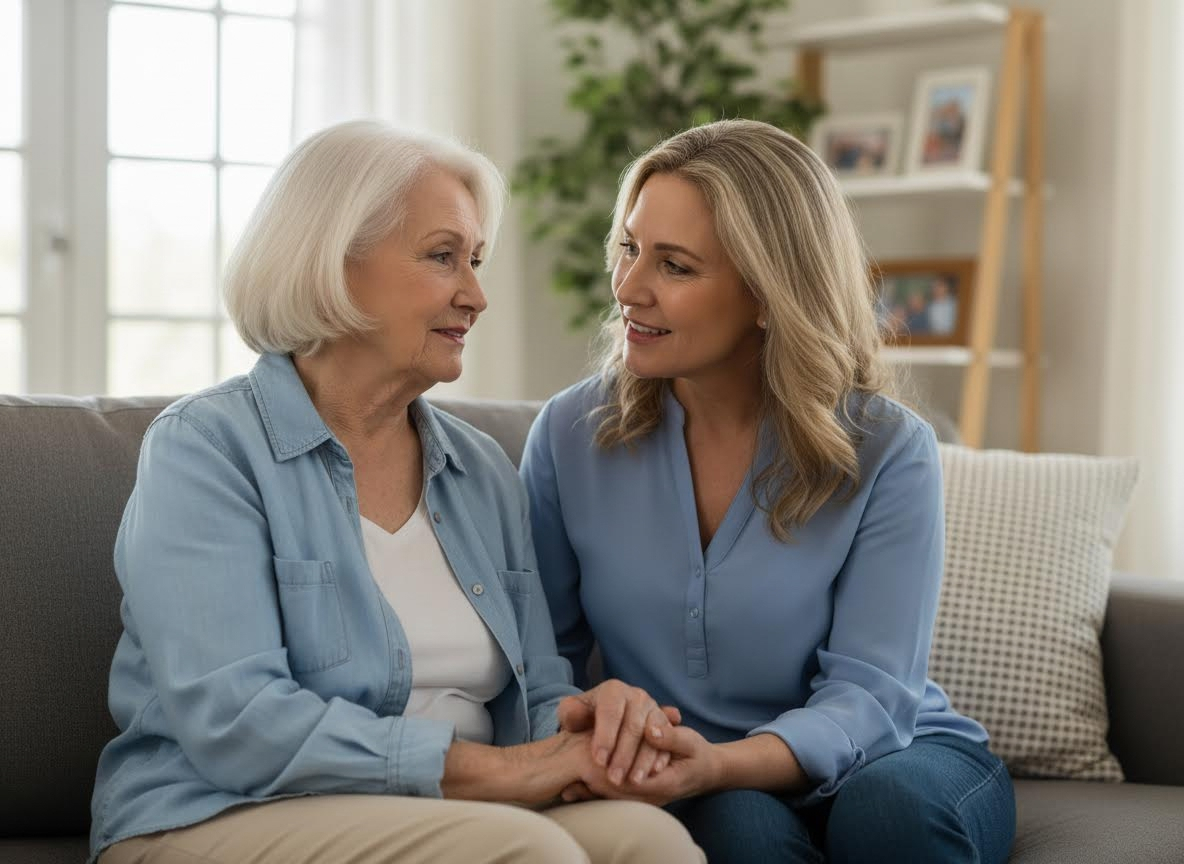 Mother and Daughter Sharing a Loving Moment