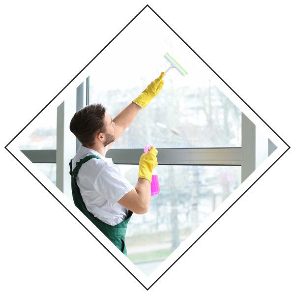 cleaning office windows