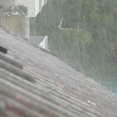rain falling on roof