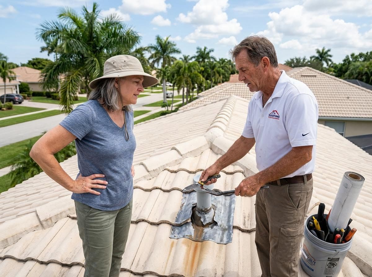 Roofer Explains Roof Damage to Homeowner