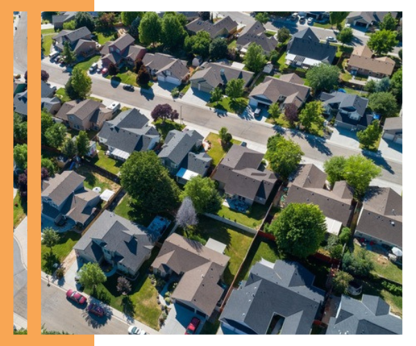 Ariel view of neighborhood