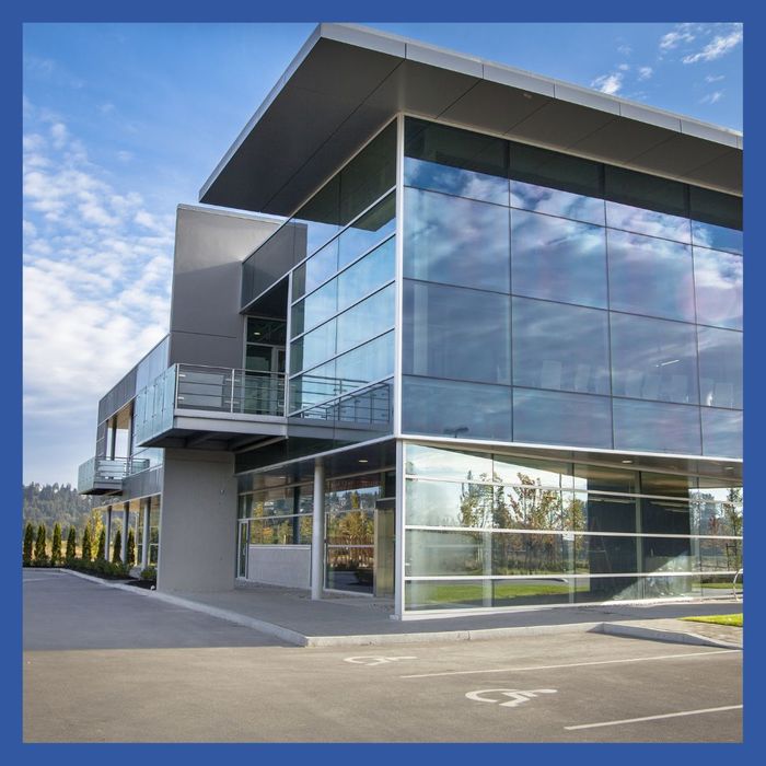 New modern style roof of a business