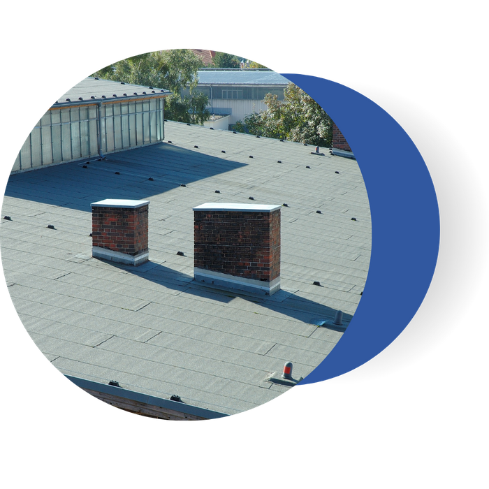 Roof of office building