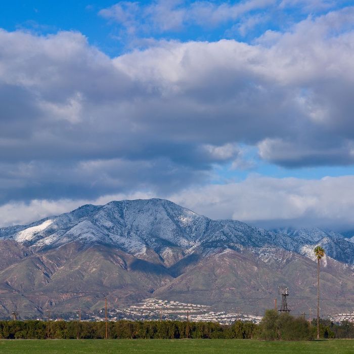 snowy peaks in Inland Empire