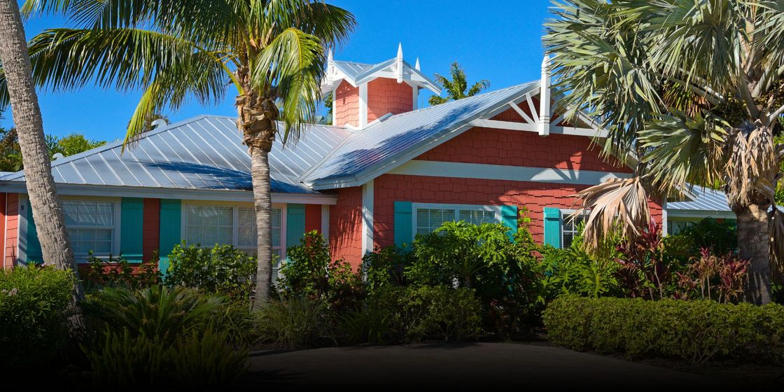 Home with a modern roof