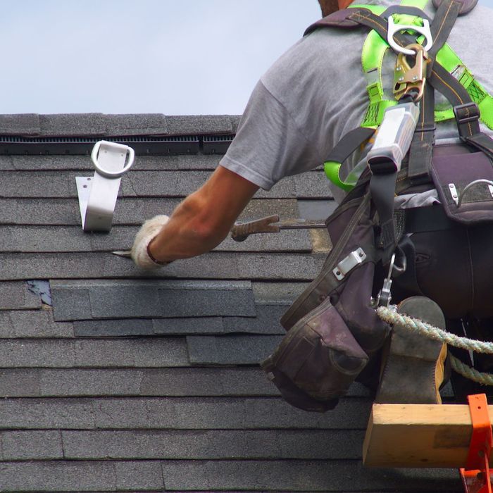 repairing steep shingle roof