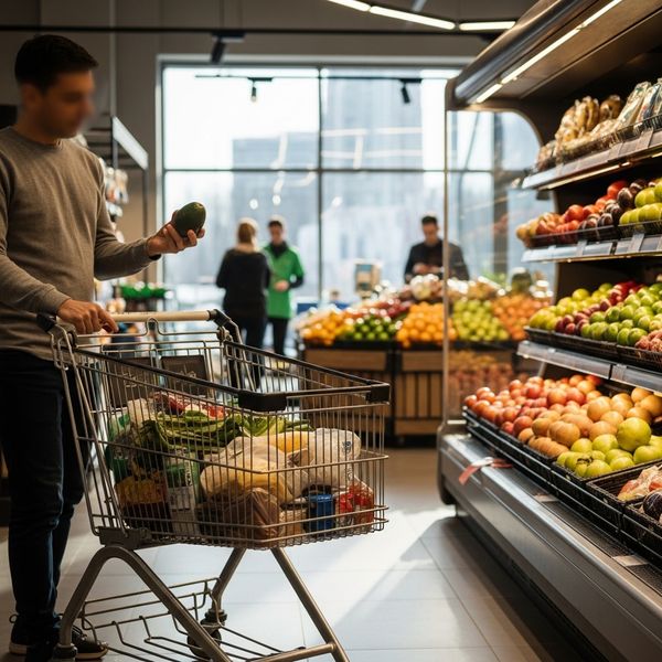 person buying groceries