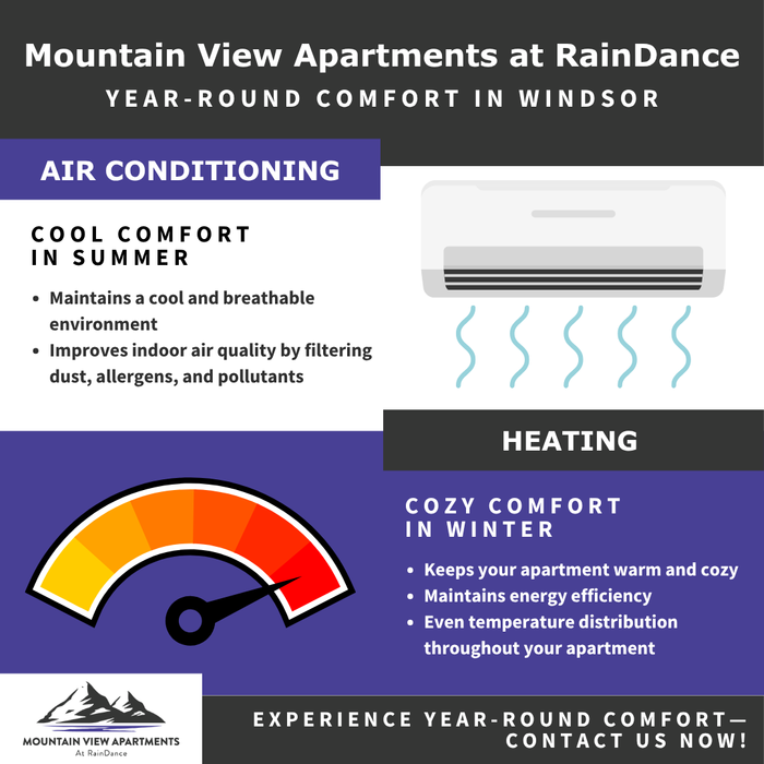 infographic that lists the perks of AC and heating infographic that lists the perks of AC and heating
