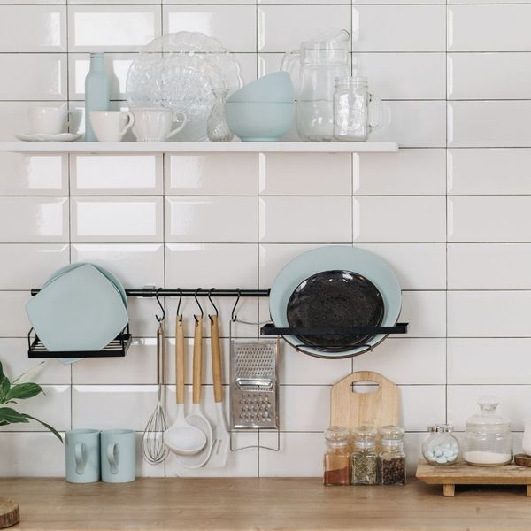 kitchen organizer on the wall