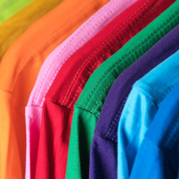 shirts organized by color