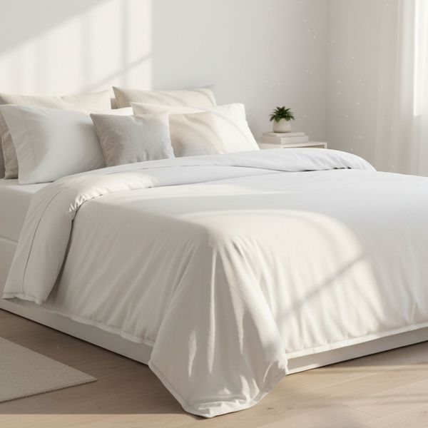 A perfectly made bed
