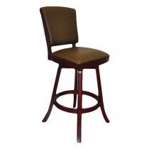 IMPERIAL BAR STOOL WITH BACK, MAHOGANY