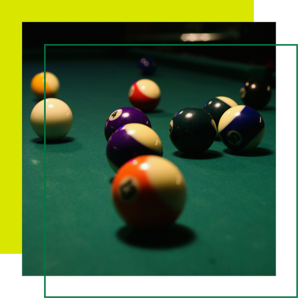 billiard balls in play