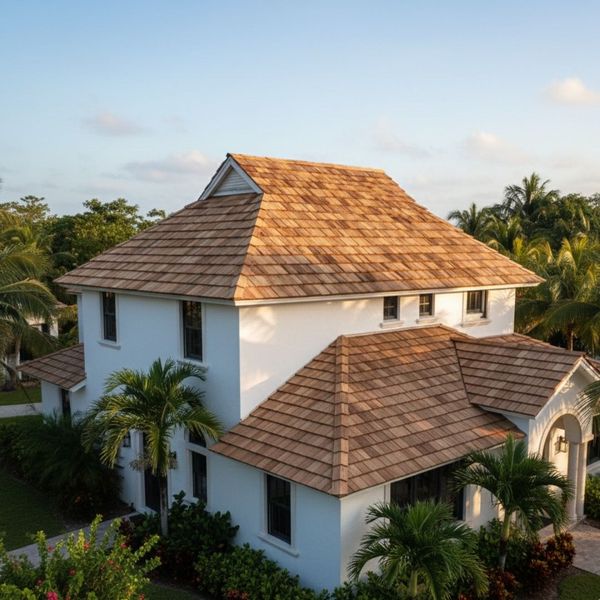 house with dark Wallaba shingles 