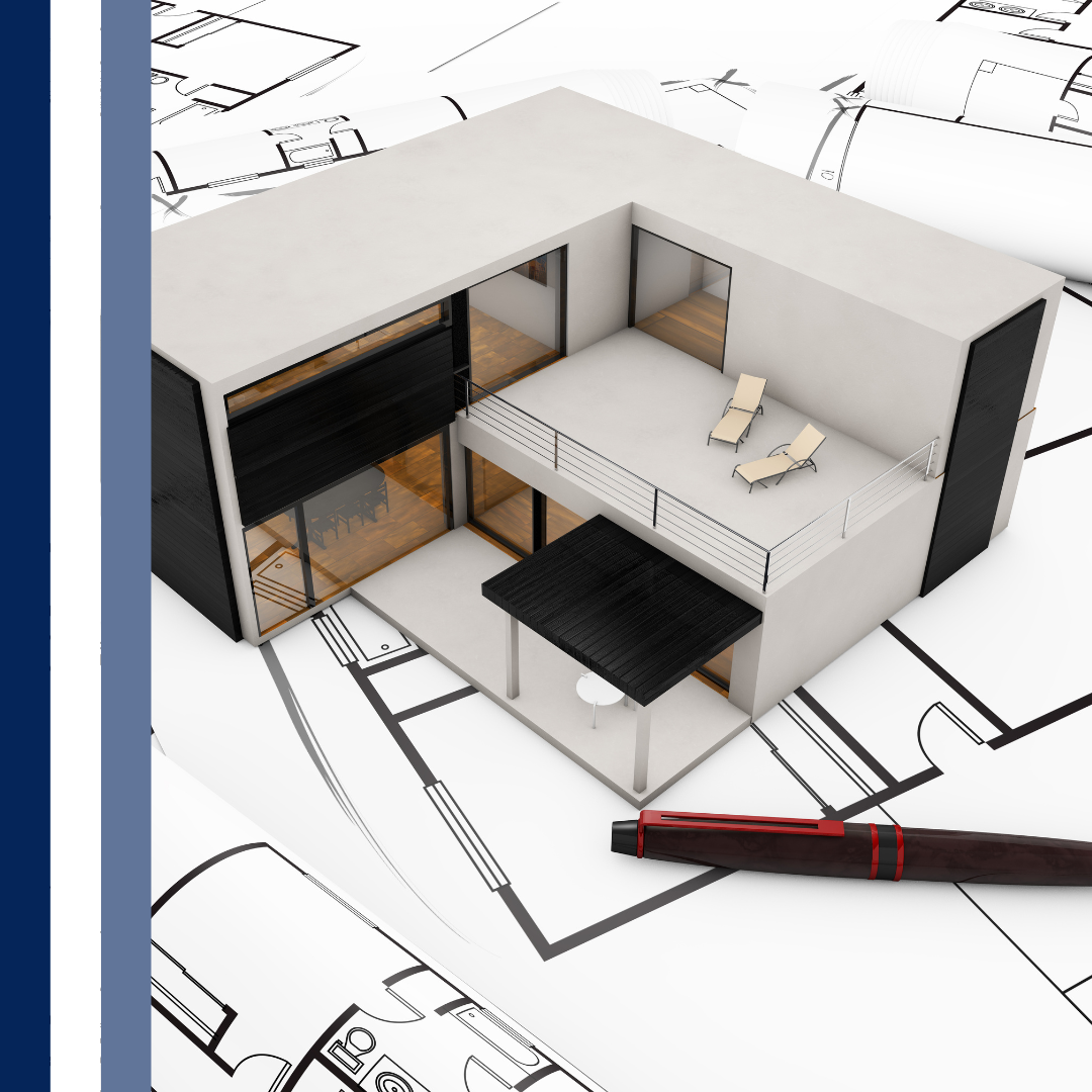 modular home graphic on a floor plan