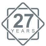 27 Years trust badge