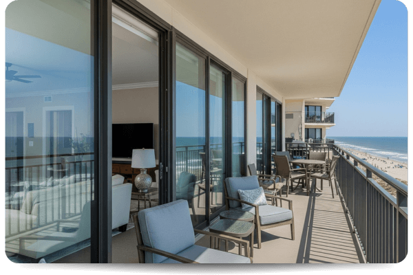 balcony of an oceanfront property
