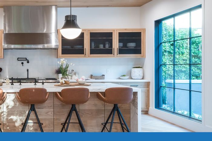 large window in kitchen