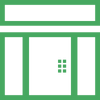 Icon of door with windows