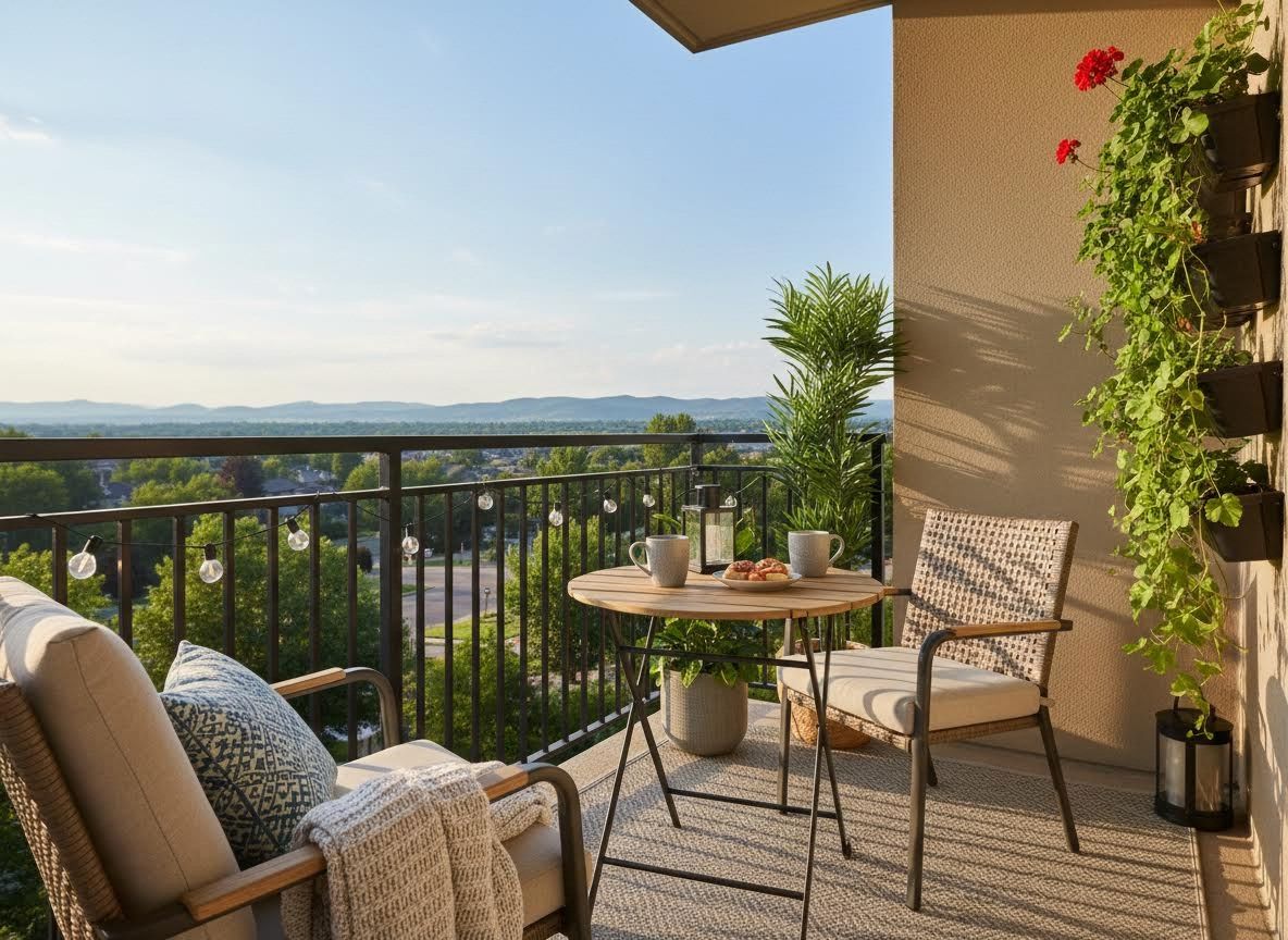 Furnished Balcony with Mountain View and Breakfast