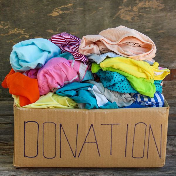donation box of clothes donation box of clothes
