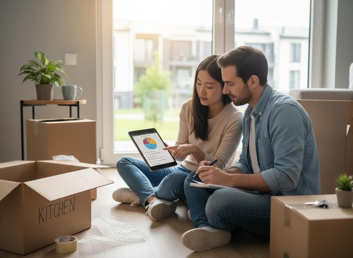 Young Couple Planning in New Home