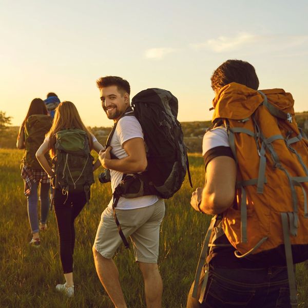 people hiking people hiking