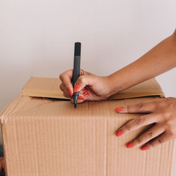 labeling a box