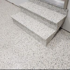 Chip seal concrete stairs