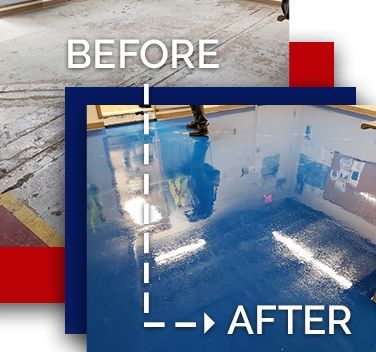Before and after concrete