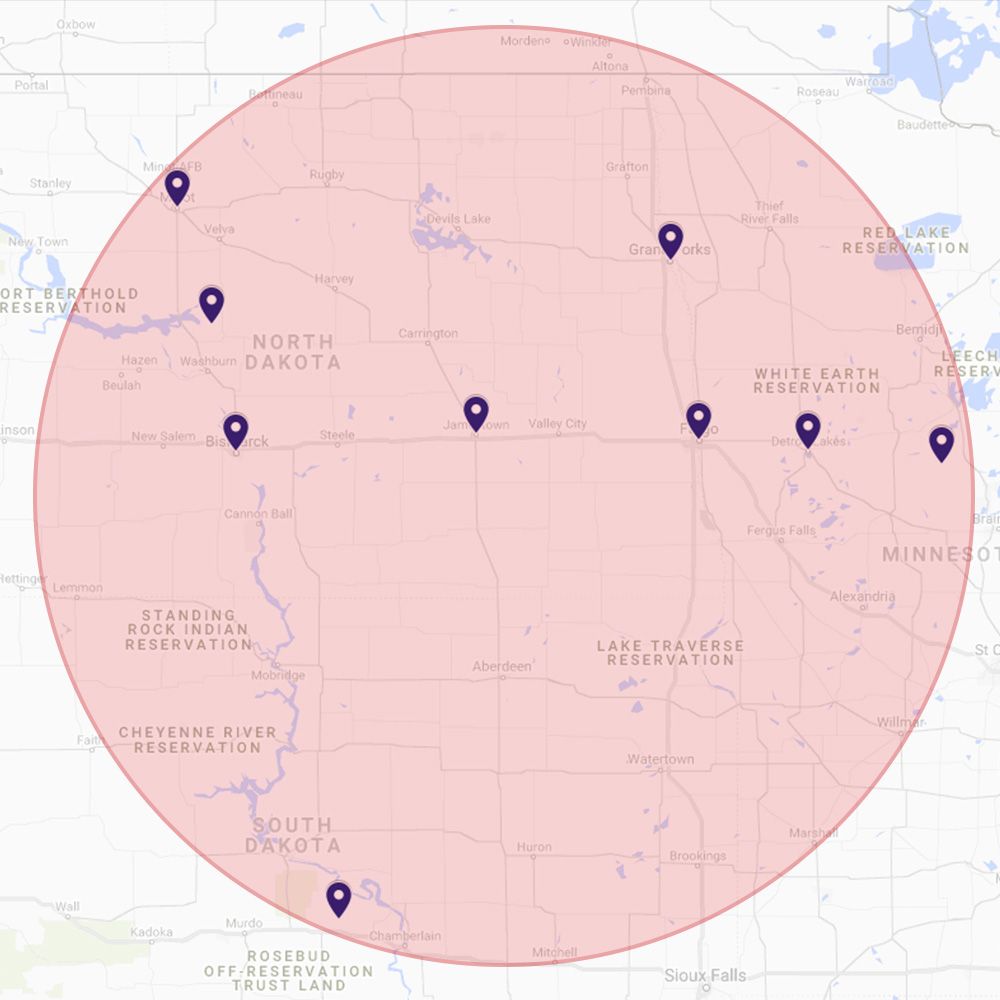 Service area map