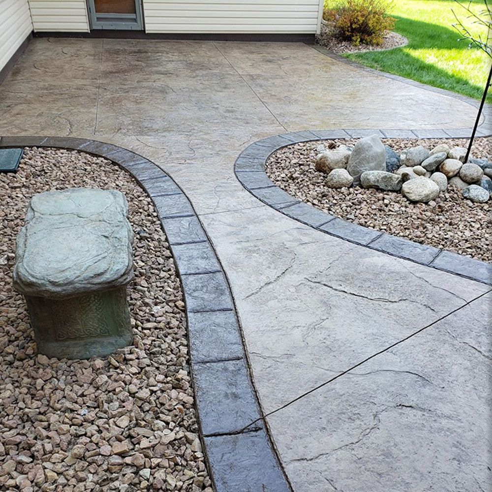 Stamped concrete path