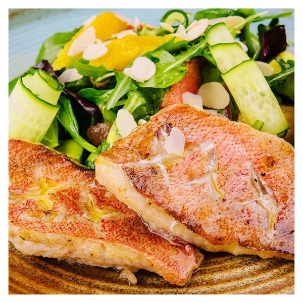 grilled fish with vegetables