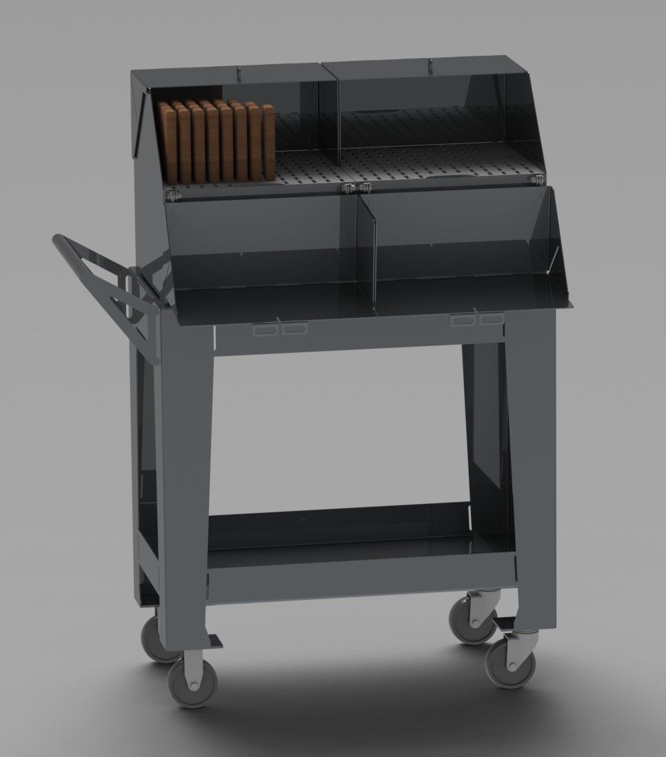 Dual Lockable Compartment Cart