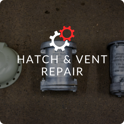 image of pipeline with an icon of 2 gears with the text "hatch & vent repair" overlayed