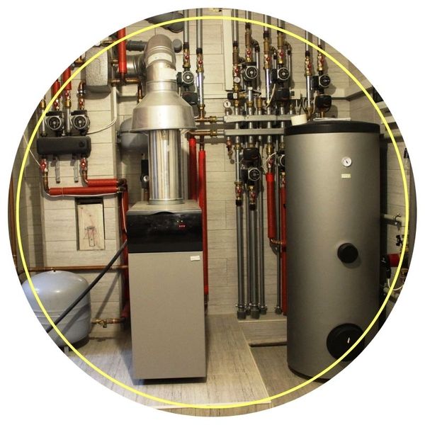 Water heater in basement Water heater in basement