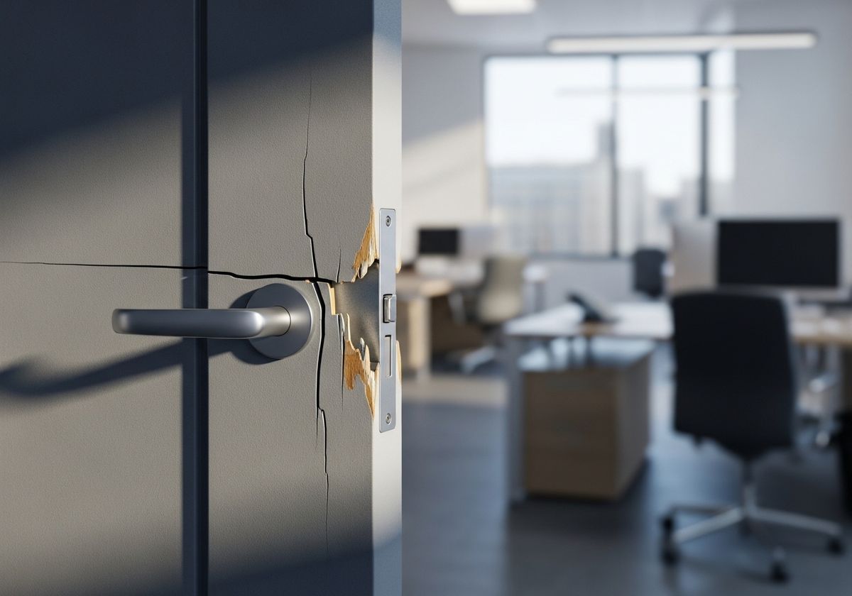 Damaged Office Door