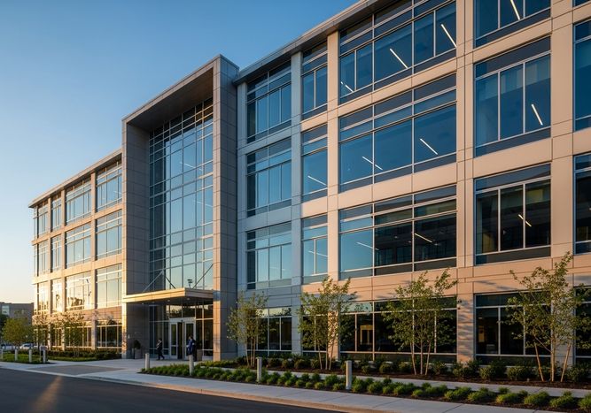 exterior of a commercial building