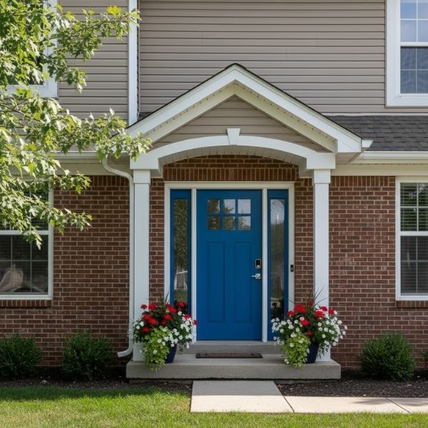 Front door with smart lock