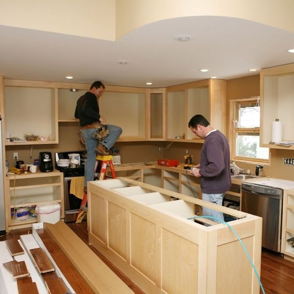 kitchen being remodeled