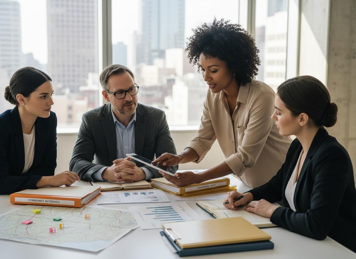 Diverse Team Collaboration in a Modern Office