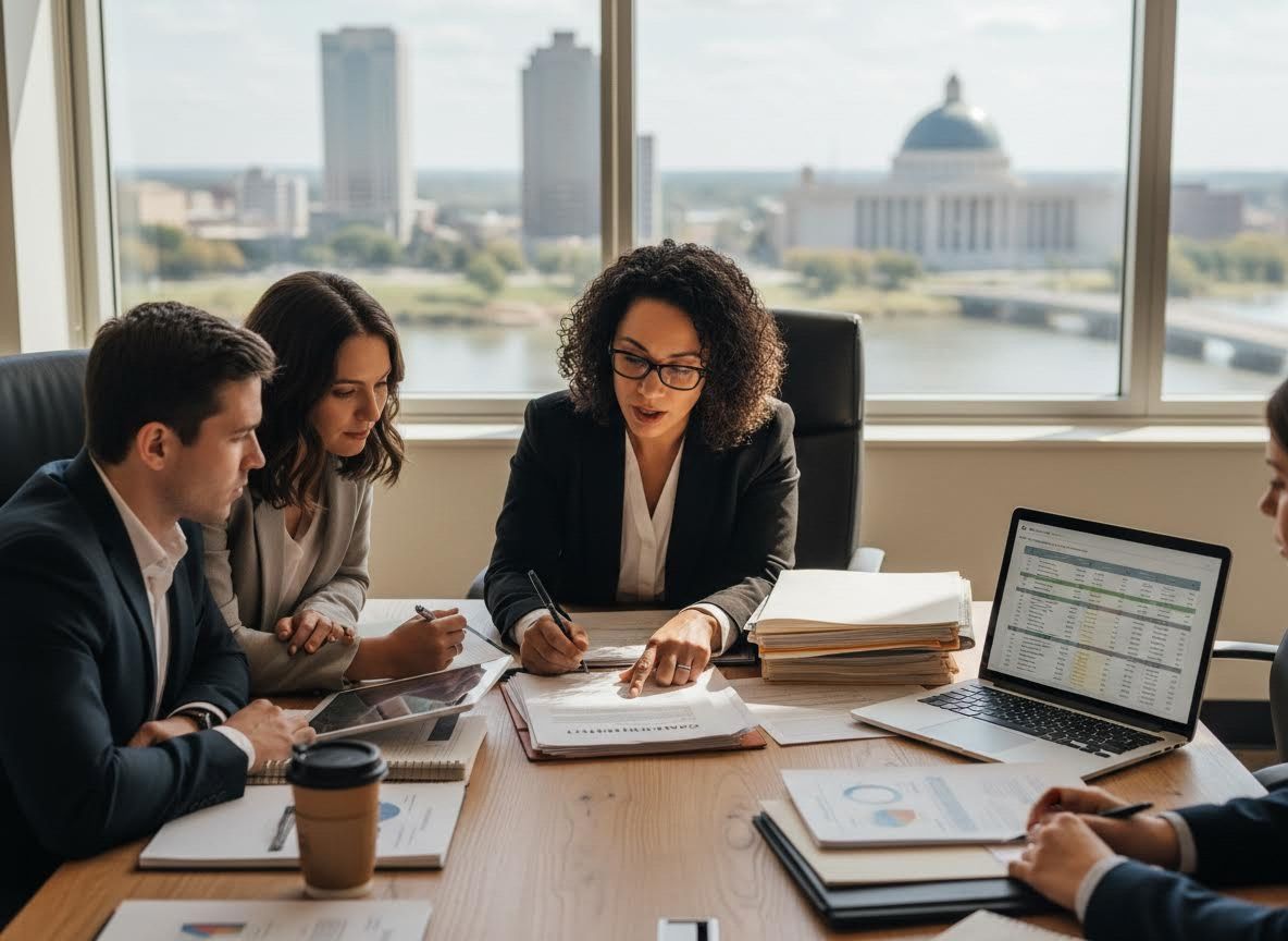 Business Professionals Collaborating in an Office