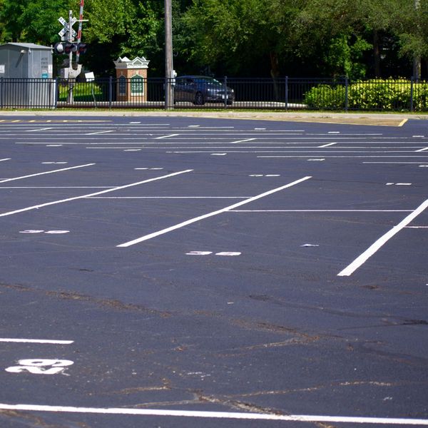 sealcoated parking lot