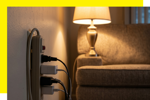 plugged in cords 