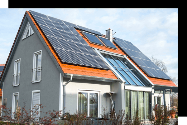 house with solar panels