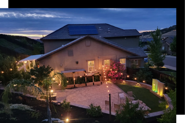 home with solar panels